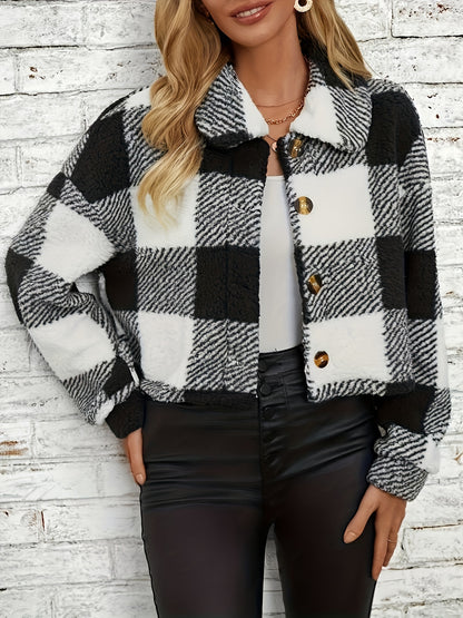 Trendy Geruite Teddy Jas