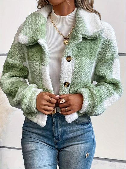 Trendy Geruite Teddy Jas