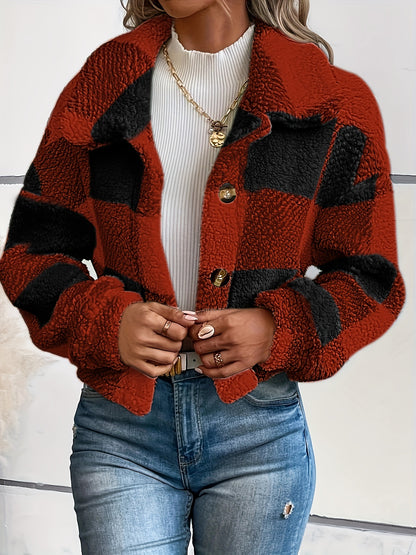Trendy Geruite Teddy Jas