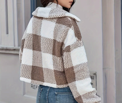 Trendy Geruite Teddy Jas