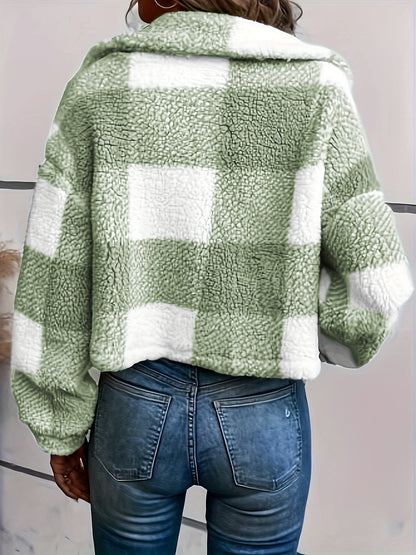 Trendy Geruite Teddy Jas