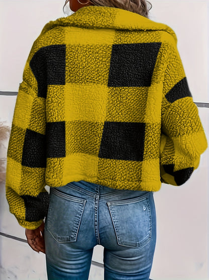 Trendy Geruite Teddy Jas